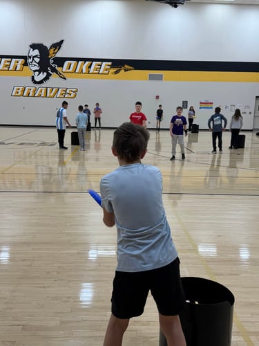 Our 5th graders are having a blast playing Saucer Slam (KanJam) in PE! 🥏